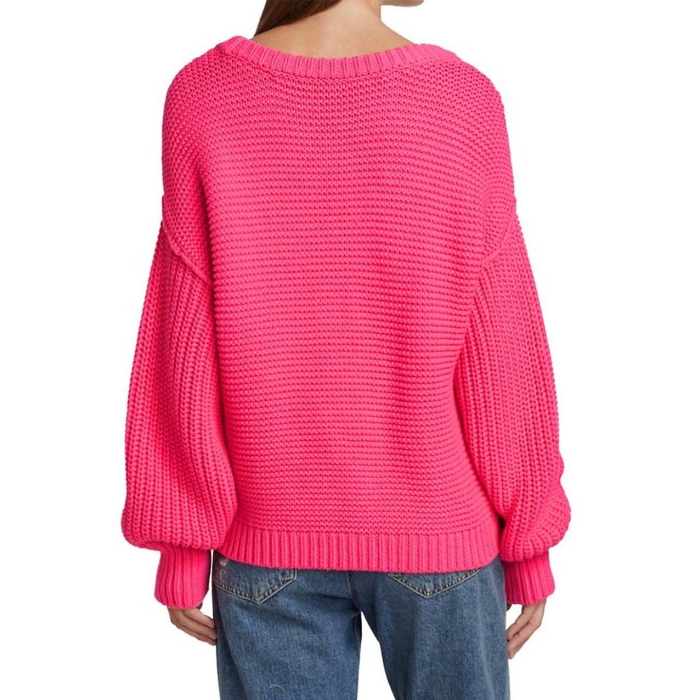 Free People Dream Mixed-Knit Hibiscus Highlight Sweater - Picture 2 of 16